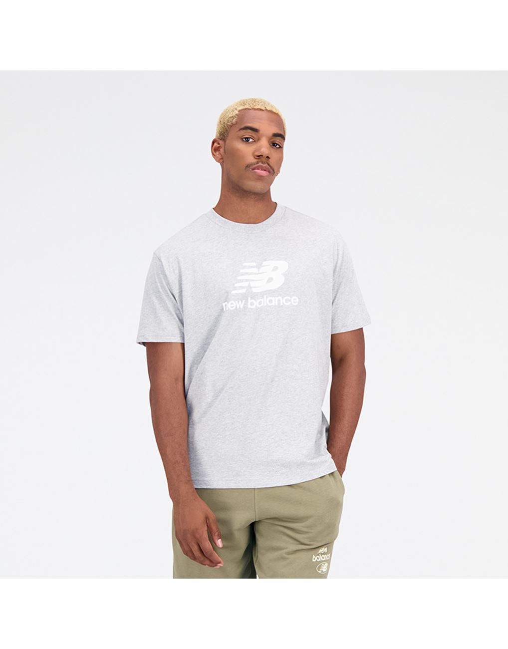 Essentials Stacked Logo Short Sleeve T-Shirt < Men's Apparel | New Balance